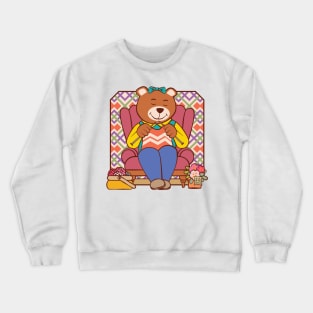 Bear Knitting in Chair Crewneck Sweatshirt